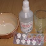 ингредиенты для отбеливающей маски с аспирином
