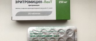 Erythromycin tablets